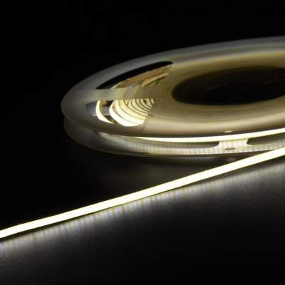 COB LED 스트립 라이트 528 LEDs/m 3mm 높은 밀도 유연 RA90 따뜻한 자연 흰 선형 디밍 가능 천장 LED 테이프