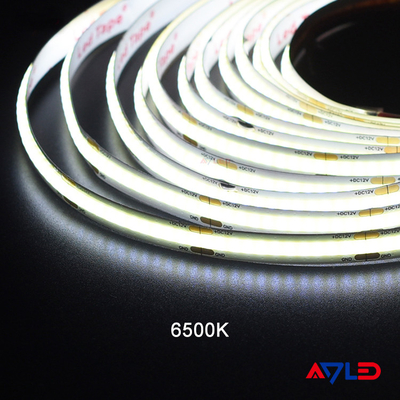336led/M COB LED 스트립 라이트 3000K 색 온도 DC12/24V IP20 등급 높은 CRI