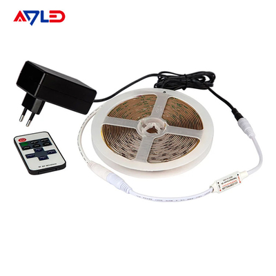 UL 유연 LED 스트립 유명 칩 24V 초 얇은 실리콘 10mm PCB 보드 IP20 528 코브 LED 조명