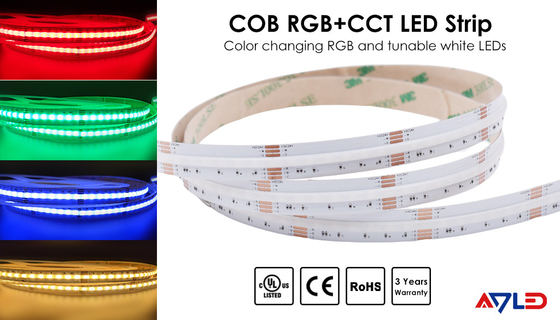 사설 고문단 컬러 교체를 위한 맞춘 COB RGB 광도 조절이 가능한 탄력적 주도하는 스트립 라이트