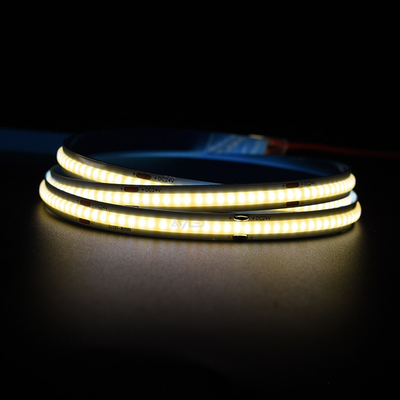 유연한 COB LED 스트립 라이트 - 24V, 320 LED, 3000K 색 온도, 8mm 너비, 3 년 보증 - ADLED LED.