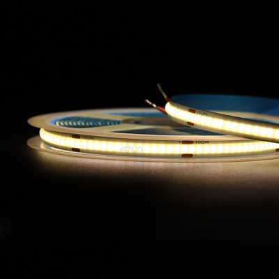 고밀도 점 없는 480Leds 유연한 COB 스트립 라이트 COB LED 스트립 5미터/레일 8MM 12V/24V