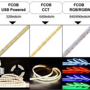 초고 환경 신뢰성 디자인 야외 RGB 조명 528led/m COB LED 스트립 라이트