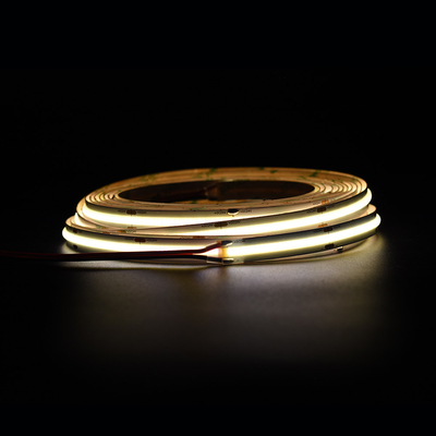 초 밝은 528 LED / M COB LED 스트립 12V 24V 10MM 불결 노란색 COB / FOB 스트립 라이트