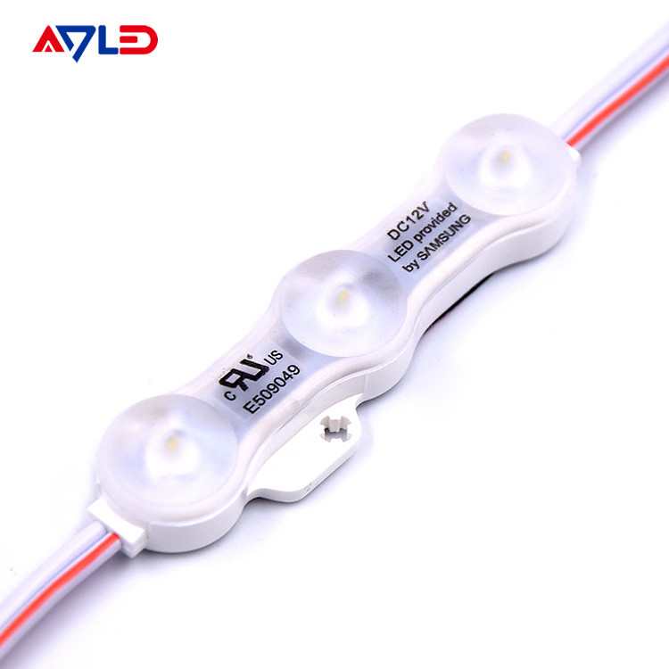 1.2W IP68 DC12V 3 LED 모듈 LED SMD2835 160° 빔 테이프 접착 후면