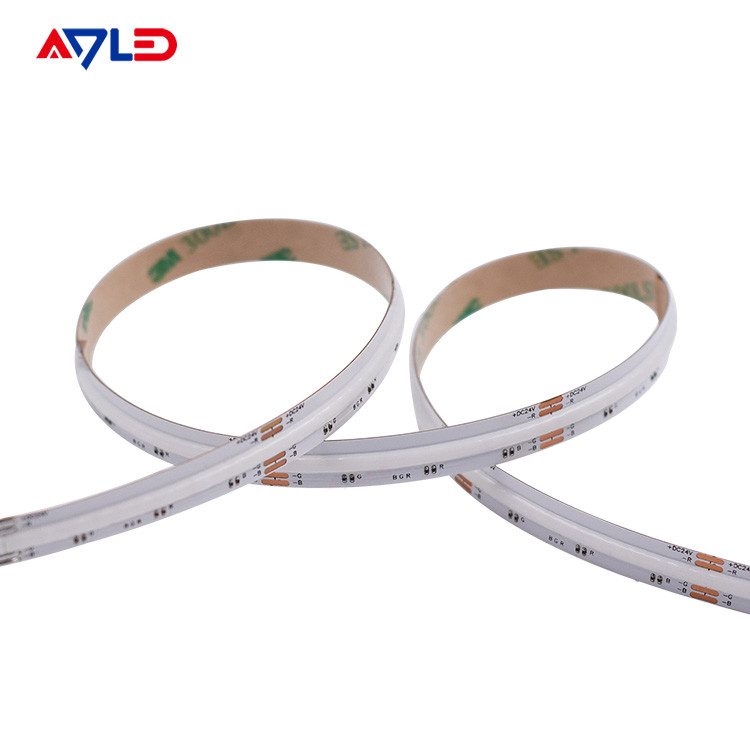 12 밀리미터 야외 방수 Cob LED 라이트는 이음새가 없는 24v 주소 지정 가능형 Rgb Cct Ip65를 벗깁니다