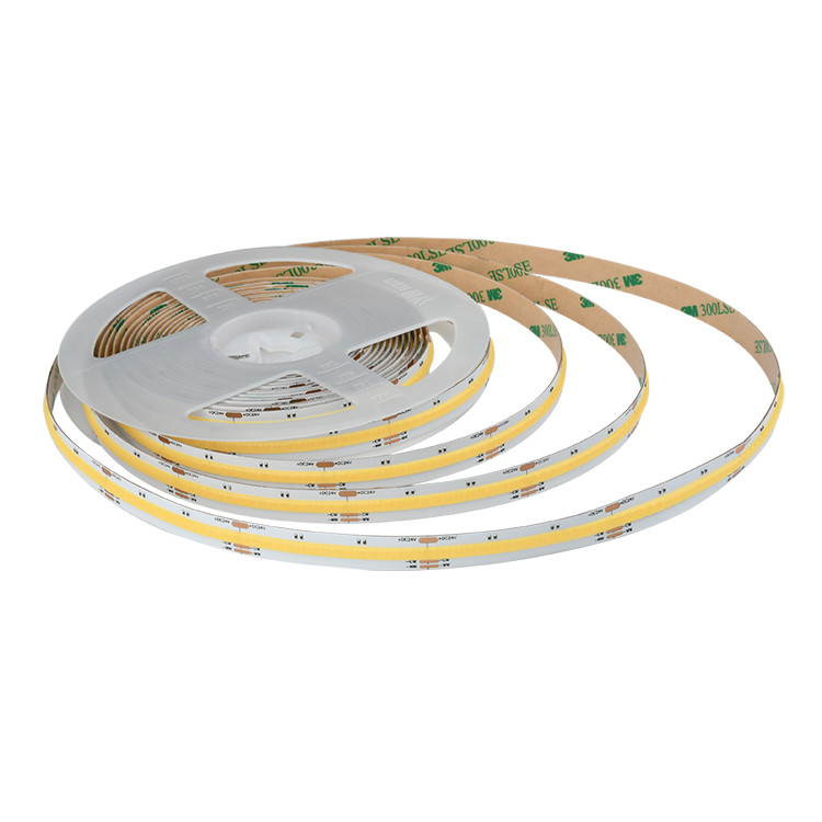 8W/M FCOB CCT 640 LED 빛 스트립 높은 밀도 유연 FOB COB 10mm PCB 보드 선형 디밍 가능