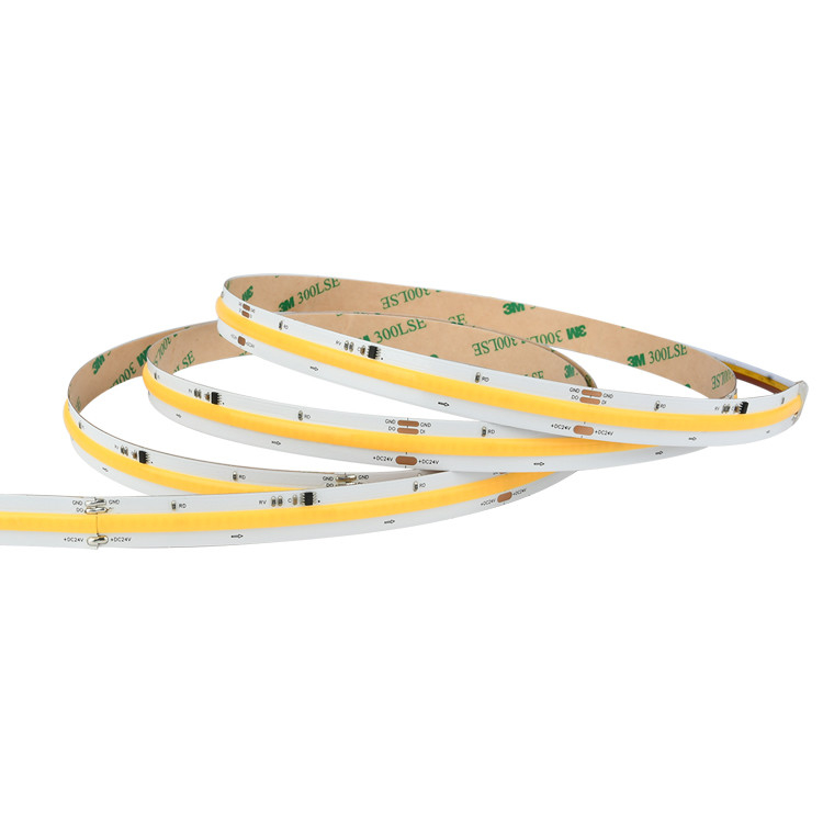 순수 하얀 디지털 COB LED 스트립 라이트 3000K 4000K 6500K 16.4ft 24V 테이프 라이트