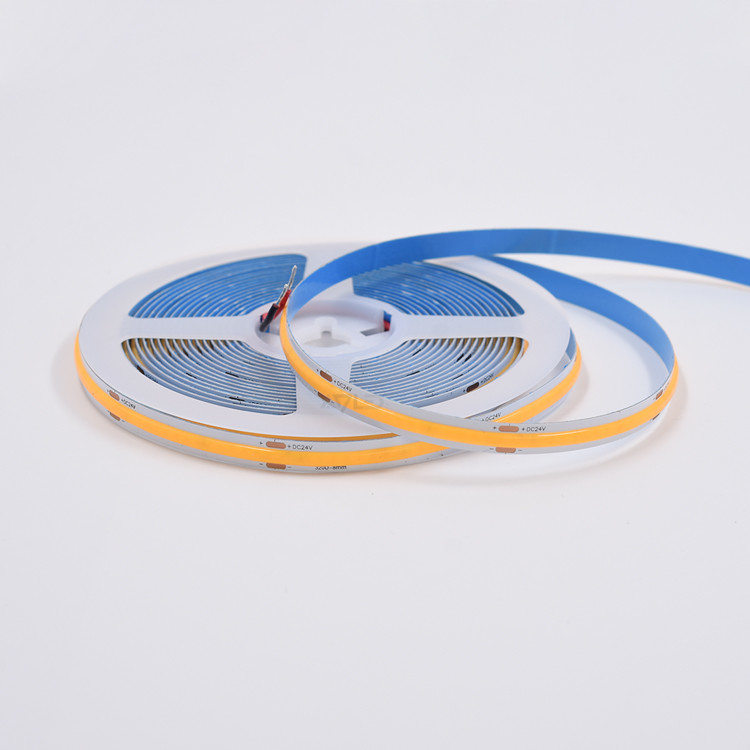 12V/24V 320 leds 8w/m 유연한 Cob LED 스트립 상업적 장식용