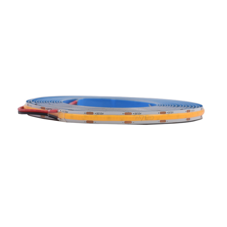 DC12V 24V 릴에서 릴 COB LED 스트립 라이트 480 LED/m 고밀도 유연 테이프 3000/4000/6500K