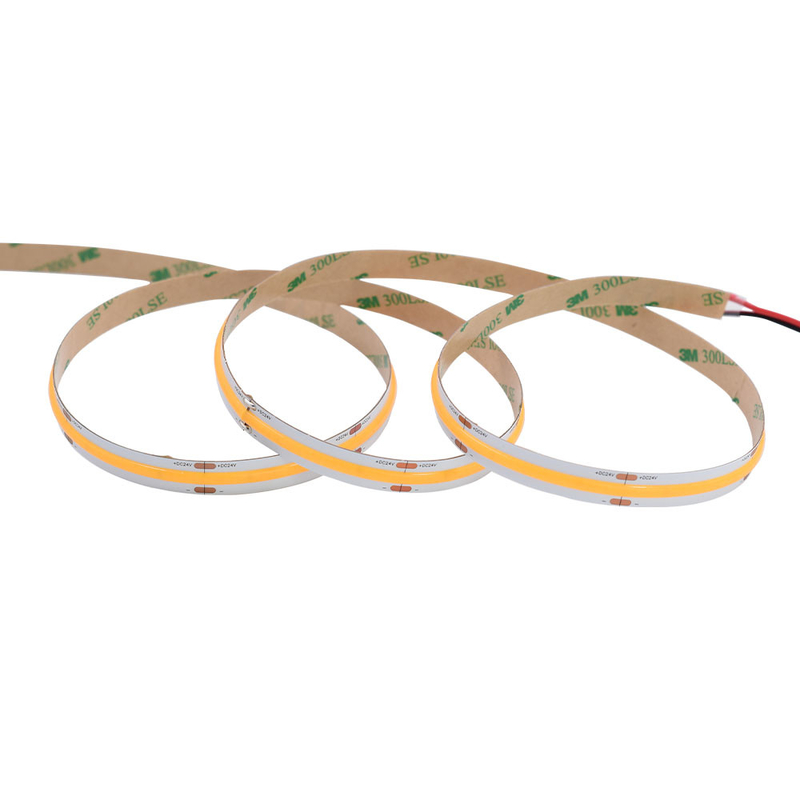 높은 밝기 높은 CRI (90-98) COB 스트립 1 미터 당 528 LED, 10mm 너비, DC24V LED 테이프 라이트