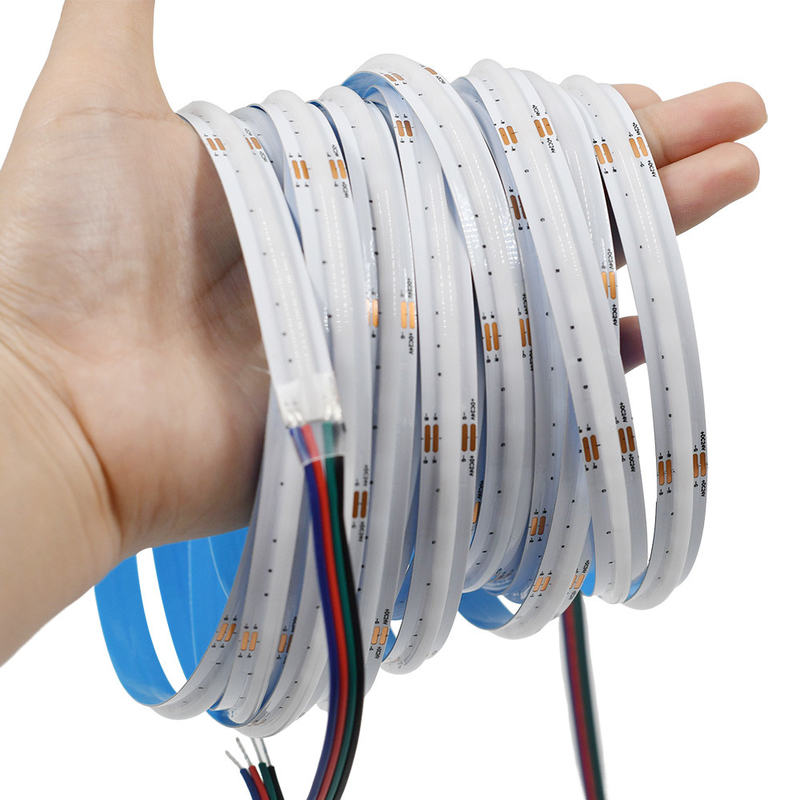 576LEDs/m COB RGB LED 스트립 라이트 3 년 보증 DC24V 10mm PCB 보라드 IP20/IP65