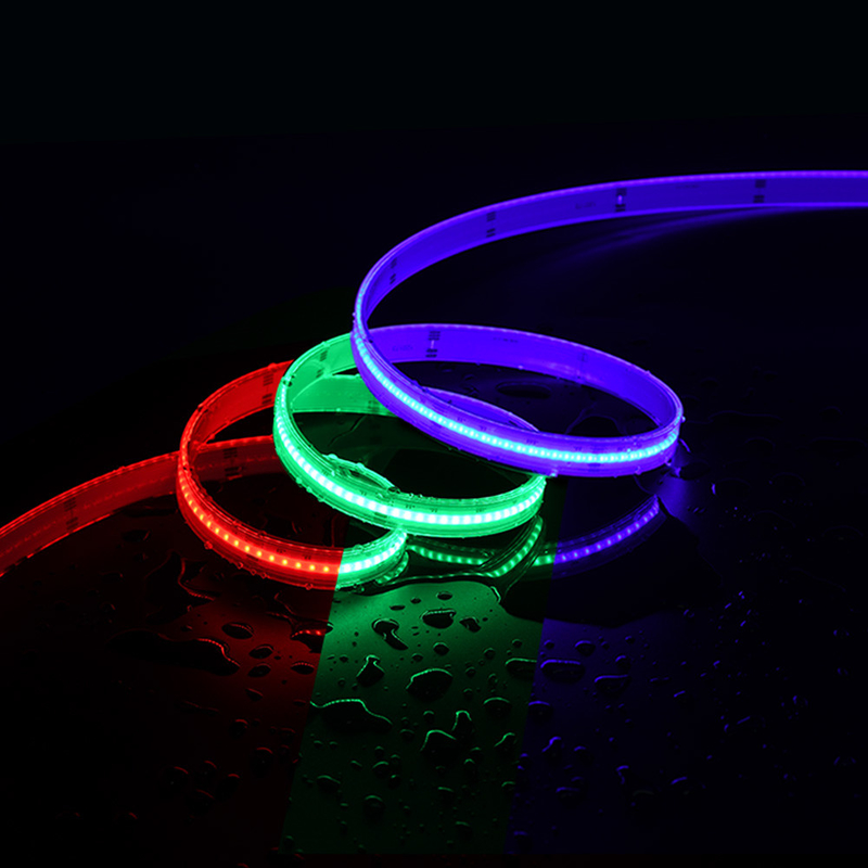 IP20 Rgbw Rgb Cob LED 스트립 라이트 12V 24V 픽셀 유연 발산 주소 가능한 Cob LED 스트립